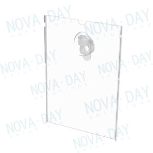 Garment Rail A5 Portrait face-outs Reflex sign holder,Reflex Arm Fitting Sign Holders Clear #ARMA5