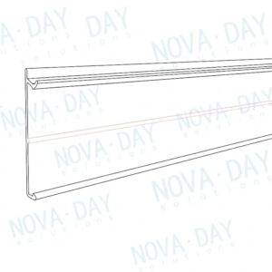 Adhesive Plastic Shelf Edge Rail For Hanshow Polaris Electronic Shelf Labels