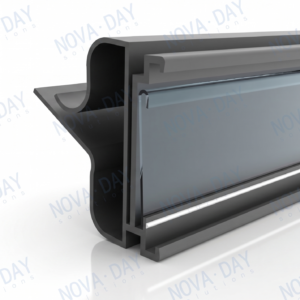 Fridge SoluM Flip-in ESL Rail with Integrated Paper Label Pocket for Retail Shelves