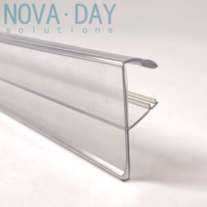Wooden shelf Shelf Data Strip PVC ticket profile with soft grip ,#GLA0139