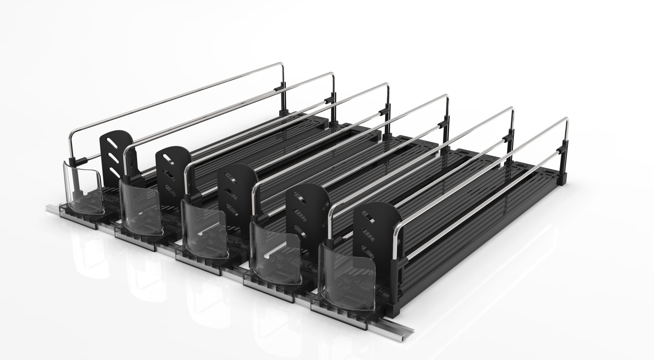 Beverage shelf organizer