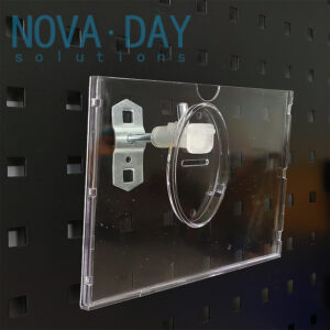 Retail A6 Landscape face-outs reflex sign holder for wire hook ,Reflex Graphic Holders for wire hook Clear #RODA6L