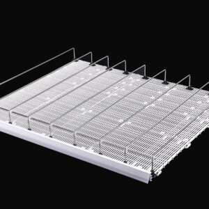 Shelf Gravity Feed Sliding Mat with Wire Dividers