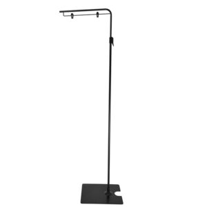 Free-standing POP Telescopic Metallic pallet Poster Stand in black,P1BLK