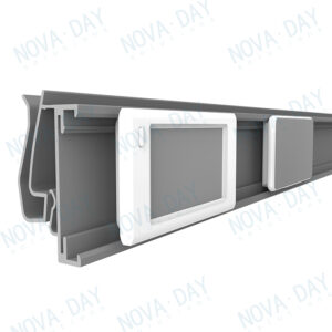Compatible Electronic Shelf Label Plastic Mounted Rail for Hanshow,Zkong,Pricer digital tags,used on Uline Gondola Shelf Edge,#ESL-DN-16