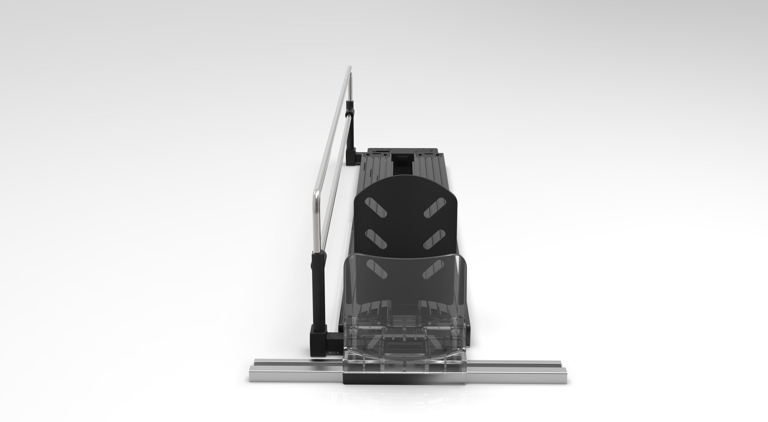 Beverage bottle pusher system
