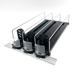 3 Lanes Pusher Glide Bottle Organizer,BEV-PUS-3K