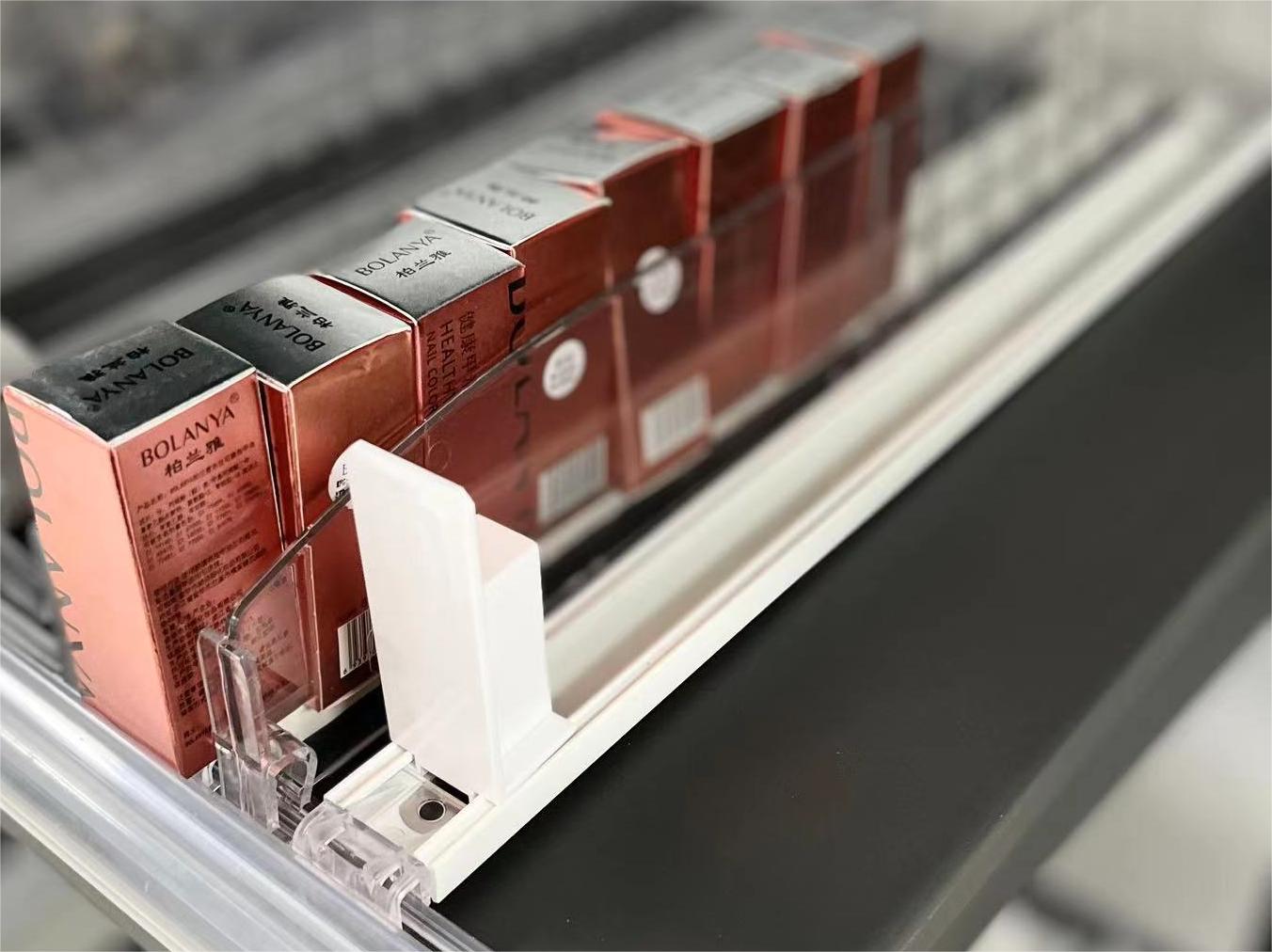 Shelf-mounted PRO pusher